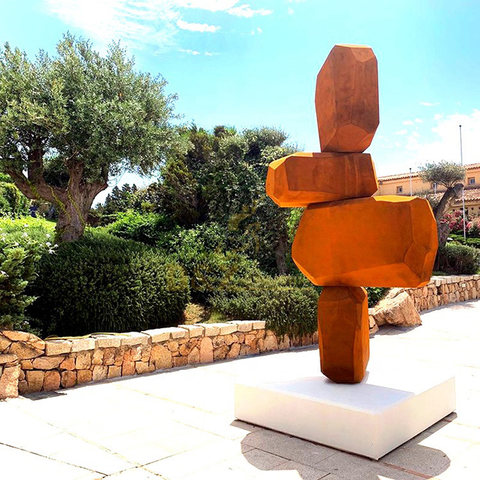 Cru Rusty Metal Garden Abstract Sculptures extérieur de jardin de Gnee personnalisable