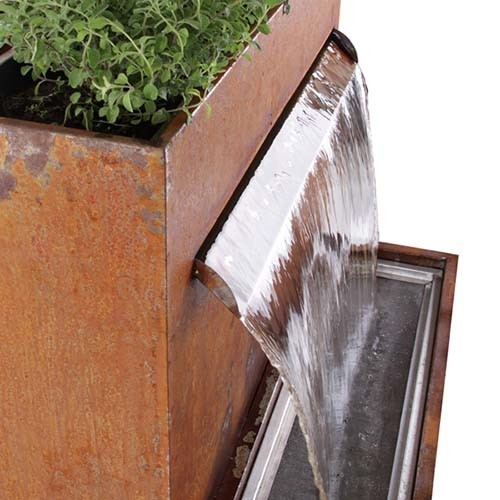 Le jardin en acier multifonctionnel en métal de cascade de Corten ornemente la caractéristique de l'eau avec le planteur
