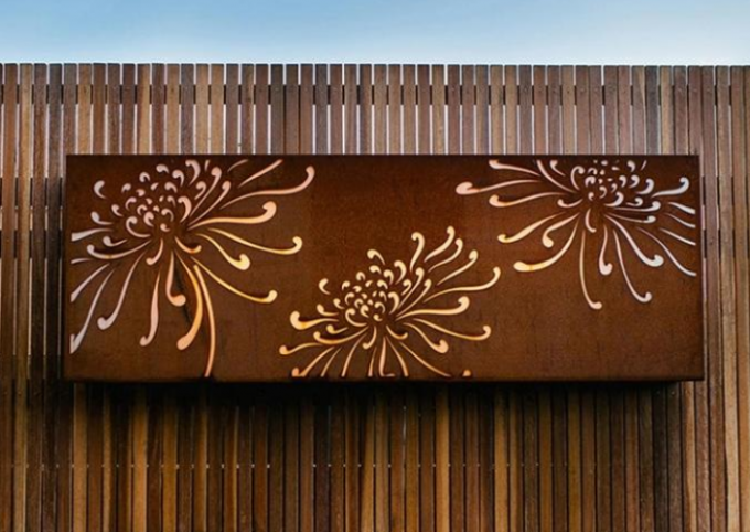 Le laser a coupé le panneau léger en acier de caractéristique de Corten d'écran décoratif extérieur de Waratah