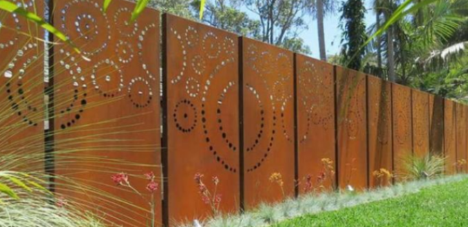 Panneau en spirale en acier d'écran de Corten Oxy de bouclier de Heigh 180cm de modèle décoratif de spirale