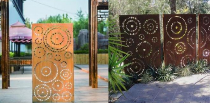 Panneau en spirale en acier d'écran de Corten Oxy de bouclier de Heigh 180cm de modèle décoratif de spirale