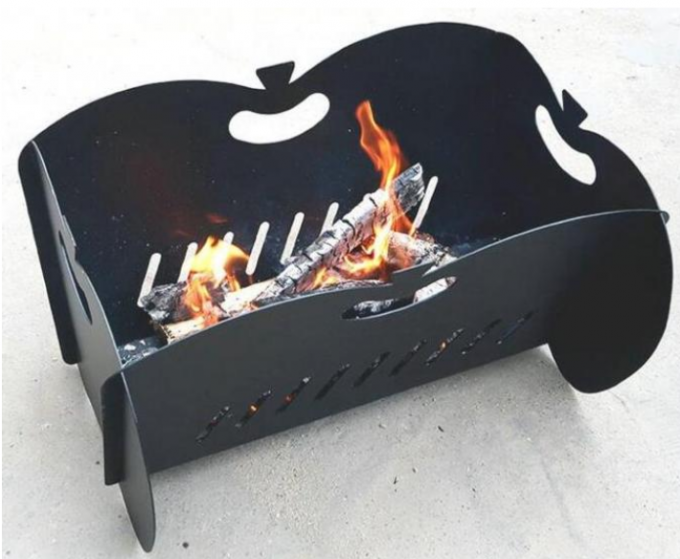 Gril pliant de barbecue de charbon de bois en métal de BARBECUE de support de camping extérieur portatif