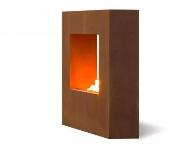 La conception moderne décorative s'est rouillée foyer au gaz en acier extérieur de nature de Corten