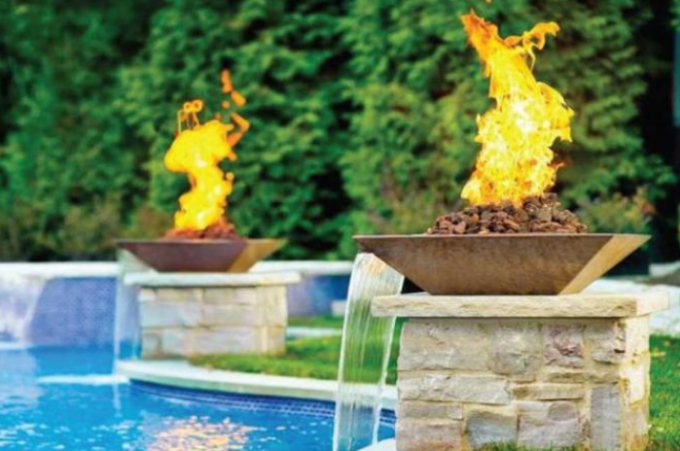 Sierra décorative cuvette en acier lisse de l'eau du feu de Corten de place pour des piscines