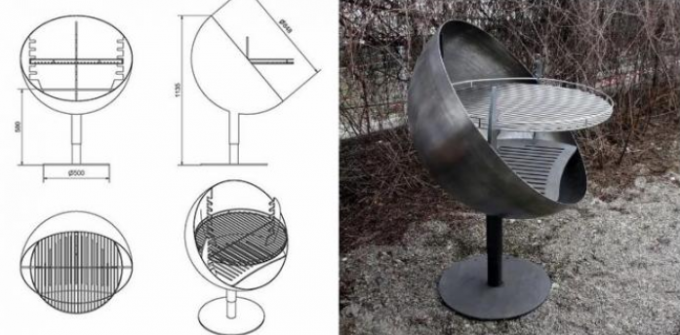 Cuvette de feu extérieure en acier rotative adaptée aux besoins du client de Corten de finition de moulin avec la grille de gril