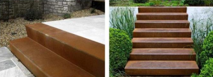 Les étapes en acier de Corten de constructions d'escalier architectural d'origami se développent en spirales des escaliers