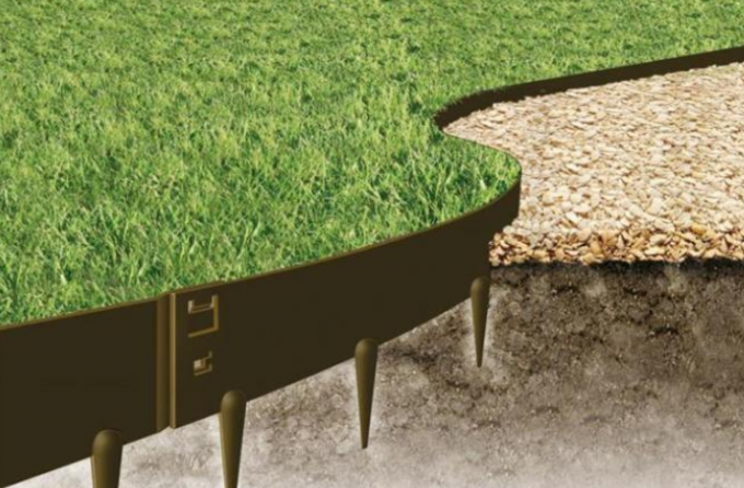bord de frontière en métal de 175cm Rusty Corten Garden Lawn Edging pour le jardin Landscraping