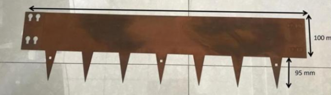 bord de frontière en métal de 175cm Rusty Corten Garden Lawn Edging pour le jardin Landscraping