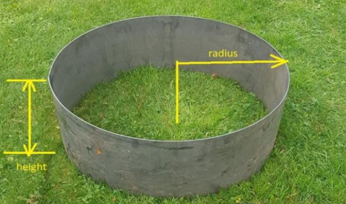 Jardin Rusty Corten Steel Planter Tree décoratif Ring With Folded Top Edge