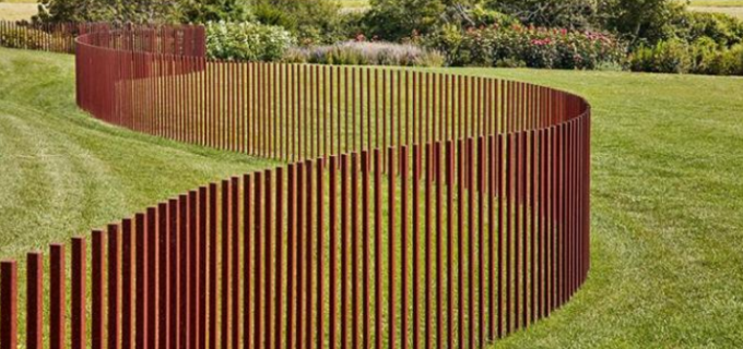 Barrière en acier de trellis de Serpentine Layout Metal Picket Fence Corten de ferme de jardin