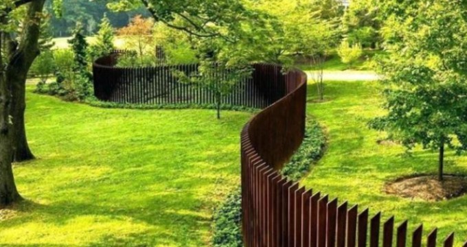 Barrière en acier de trellis de Serpentine Layout Metal Picket Fence Corten de ferme de jardin