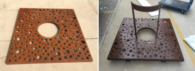 Grille en acier rouillée adaptée aux besoins du client d'arbre de Corten en métal pour le jardin décoratif