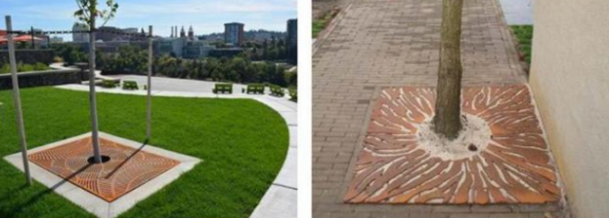 Grille en acier rouillée adaptée aux besoins du client d'arbre de Corten en métal pour le jardin décoratif