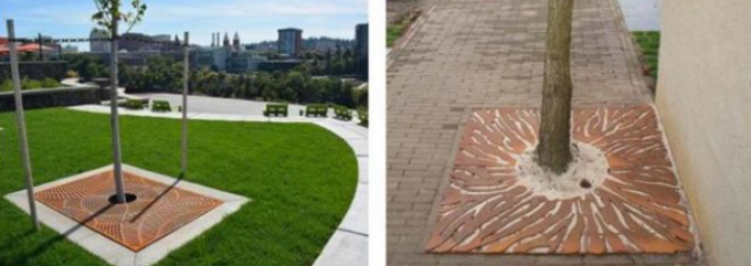 Grille en acier rouillée adaptée aux besoins du client d'arbre de Corten en métal pour le jardin décoratif