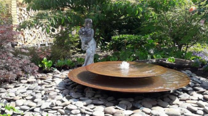 Grande cuvette en acier de l'eau de Corten de décoration pour la caractéristique de l'eau de jardin