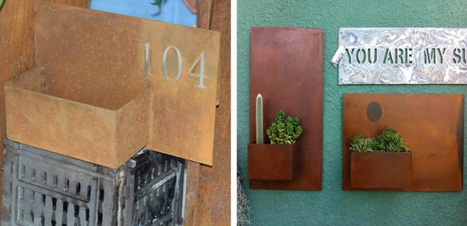 Boîtes en acier de planteur de Corten de tenture verticale pour la décoration de mur en métal