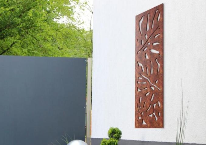 Panneau d'écran d'Art Corten Steel Laser Cut de mur en métal de décoration de maison et de jardin