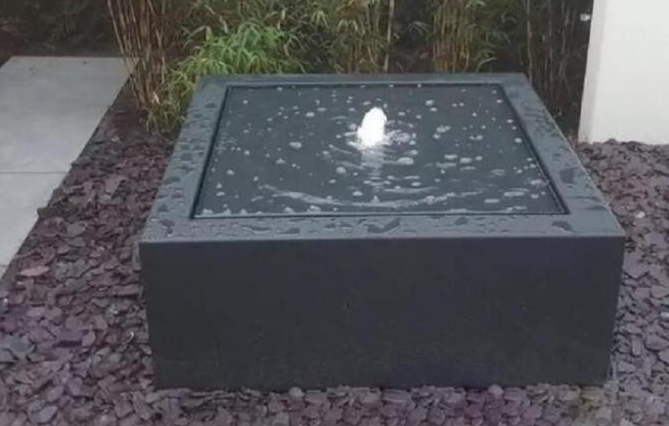 Caractéristique extérieure de l'eau d'acier au carbone de fontaine extérieure noire de piscine pour le jardin