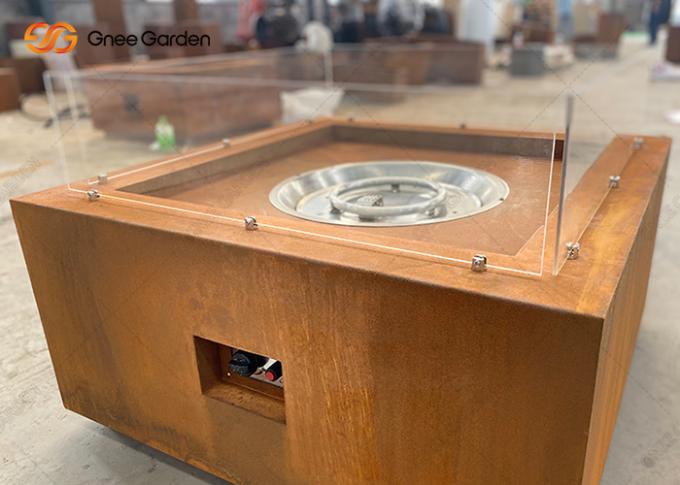 Tableau en acier adapté aux besoins du client de brasero de Firepit Corten de gaz de brasero de charbon de bois d'Outdoorl