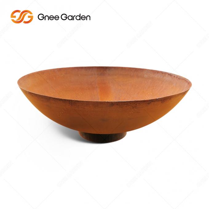 Puits en acier extérieurs brûlants en bois du feu de Corten de cuvette de feu en métal de Firepit