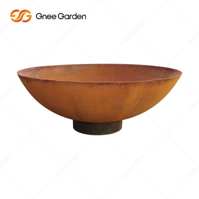 Puits en acier extérieurs brûlants en bois du feu de Corten de cuvette de feu en métal de Firepit