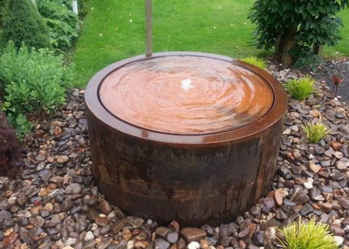 Jardin d'intérieur extérieur Art Corten Steel Water Fountains de conception moderne avec des pompes