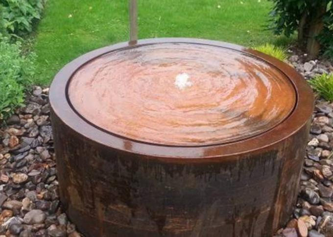 Jardin d'intérieur extérieur Art Corten Steel Water Fountains de conception moderne avec des pompes