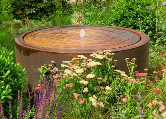 Jardin d'intérieur extérieur Art Corten Steel Water Fountains de conception moderne avec des pompes