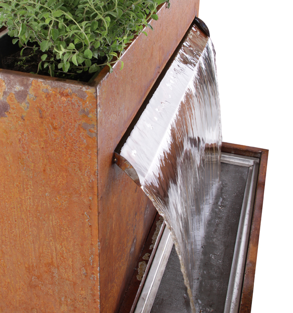 Le jardin extérieur de fontaine d'eau ornemente la caractéristique en acier de l'eau de Corten