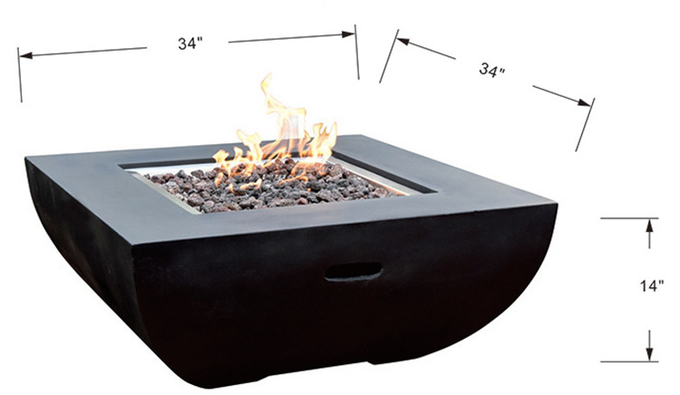 Puits en acier du feu de gaz de Corten de nouvelle de conception de feu de jardin d'arrière-cour cheminée en verre de Firepit