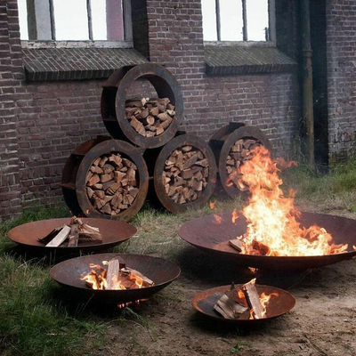 Puits brûlant en acier du feu en bois en métal de patio pour le jardin