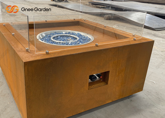 Tableau en acier extérieur adapté aux besoins du client de Firepit Corten de gaz de brasero de charbon de bois