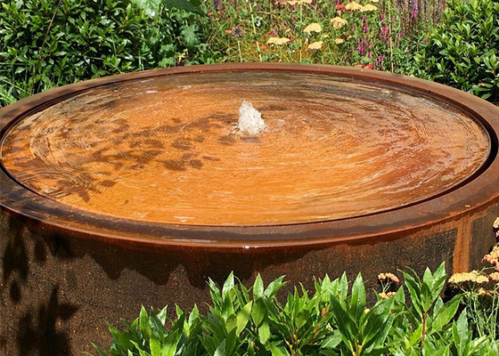 Jardin d'intérieur extérieur Art Corten Steel Water Fountains de conception moderne avec des pompes