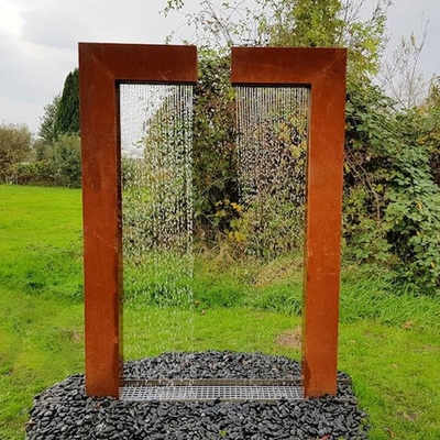 Le jardin extérieur en métal ornemente la caractéristique en acier de l'eau de Corten
