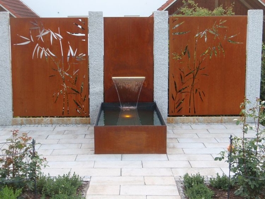 Cascade extérieure de pot de fleurs de décoration de fontaine d'eau de jardin de Corten
