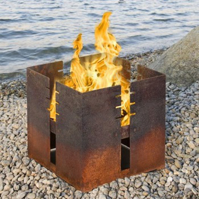 Les grils à cuire extérieurs écologiques se rouillent la preuve en acier de temps de gril de barbecue de Corten