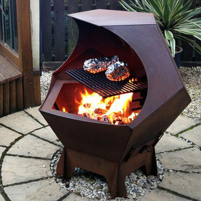 Résistance aux intempéries européenne à cuire extérieure en acier de gril de barbecue de grils de Corten