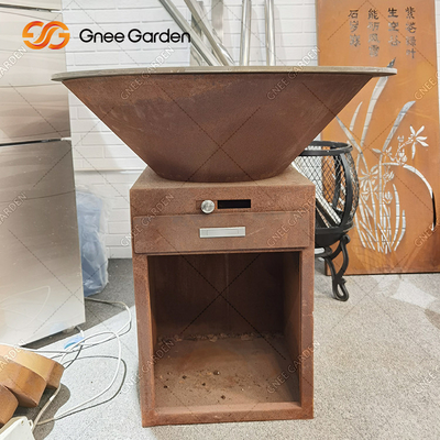 Barbecue en acier pré superficiel par les agents Pit Customizable Size de charbon de bois de Corten Firepits