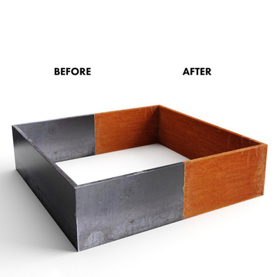 L'acier de TUV Corten a soulevé la coutume du lit 65l*65w*30h cm de jardin peinte
