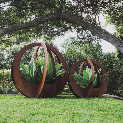 Extérieur décoratif de grands planteurs en acier de Corten de jardin de Gnee
