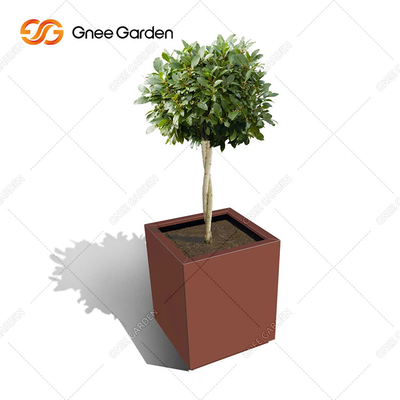 Boîte de couleur extérieure de rouille en métal de Corten de planteurs en acier de jardin