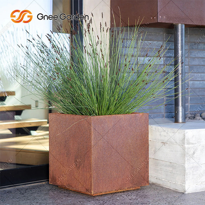 Place en acier Rusty Planter Boxes Weather Resistant de Corten pour la fleur