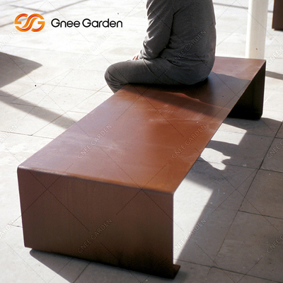banc en acier de Corten de mobilier métallique extérieur de 1800mmx510mm pour les espaces publics