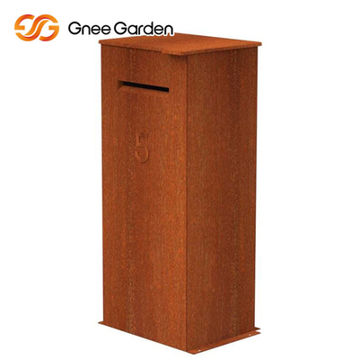 Fonction multi rouillée en acier de mobilier métallique de Corten de colis de boîte en acier extérieure de baisse