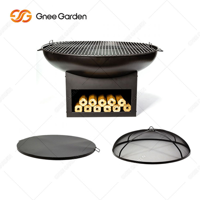 Le feu extérieur Pit Customized de rouille de Corten d'acier en métal de grand gril naturel de barbecue