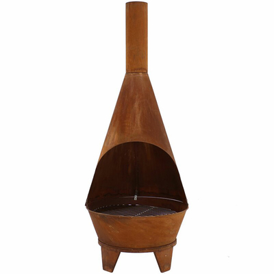 Taille faite sur commande en acier décorative de foyers de trésor de jardin de Corten
