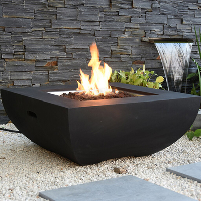 Puits en acier 34inch du feu de gaz de Corten de feu de jardin d'arrière-cour au loin