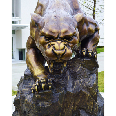 Épaisseur en bronze extérieure noire de la sculpture en bronze 8mm en Jaguar