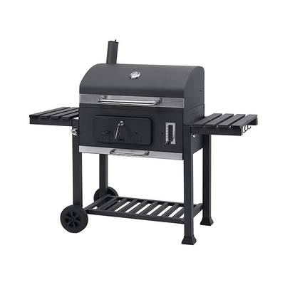 grils à cuire extérieurs portatifs noirs de 115cmx46cm pour le fourneau de barbecue