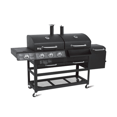 Barbecue à gaz professionnel 6 brûleurs chariot cuisson extérieur barbecue grill